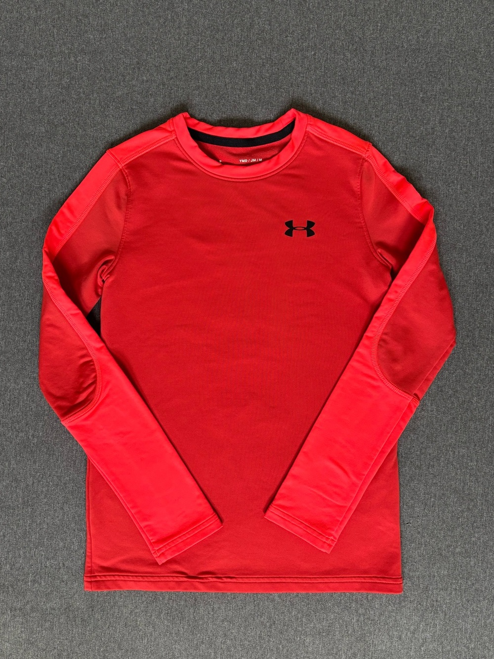 Under Armour Bright Red Long Sleeve Crew Performance Top